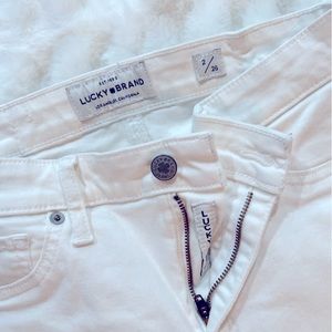 WHITE Lucky Brand Skinny Jeans Raw Hem